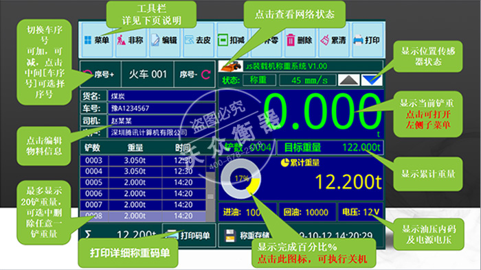 V0Z-Z20全觸屏裝載機秤 V0Z-Z20全觸屏裝載機秤